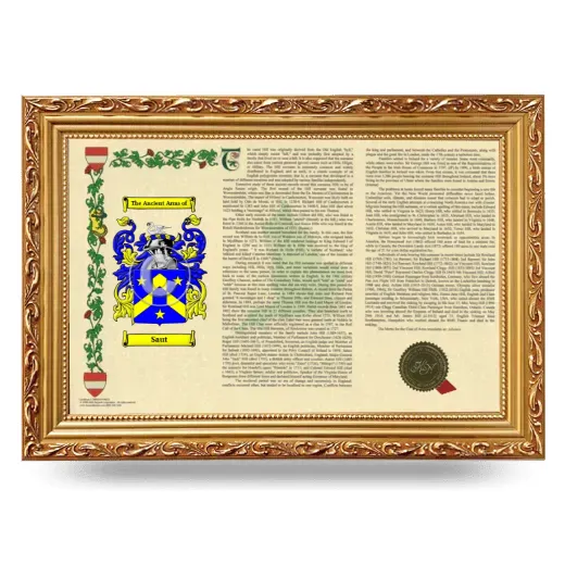 Saut Armorial Landscape Framed - Gold