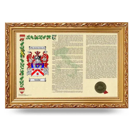Scarlat Armorial Landscape Framed - Gold