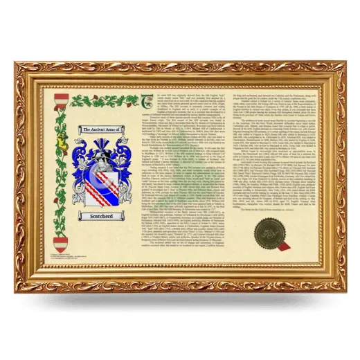 Scatcherd Armorial Landscape Framed - Gold