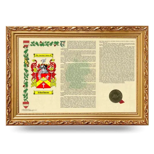 Schachman Armorial Landscape Framed - Gold