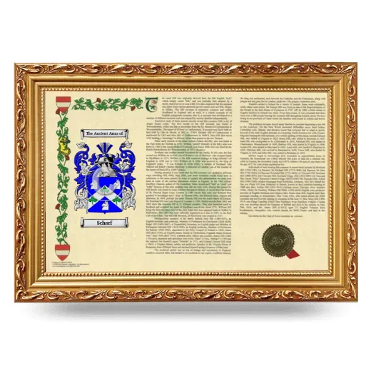 Scharf Armorial Landscape Framed - Gold