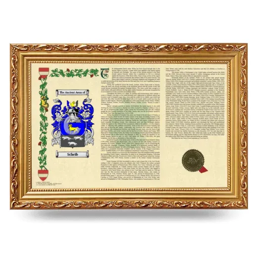 Scheib Armorial Landscape Framed - Gold