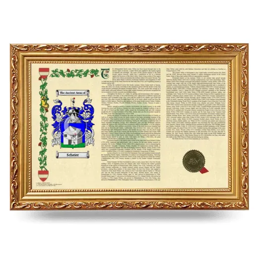 Scheier Armorial Landscape Framed - Gold