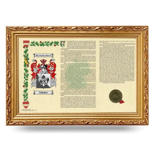 Scheiner Armorial Landscape Framed - Gold