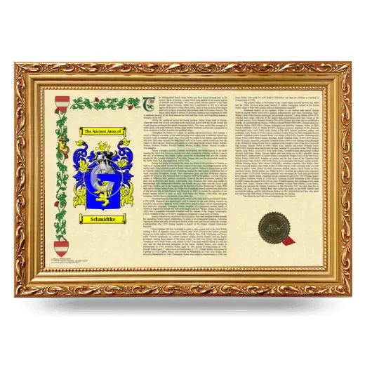 Schmidtke Armorial Landscape Framed - Gold