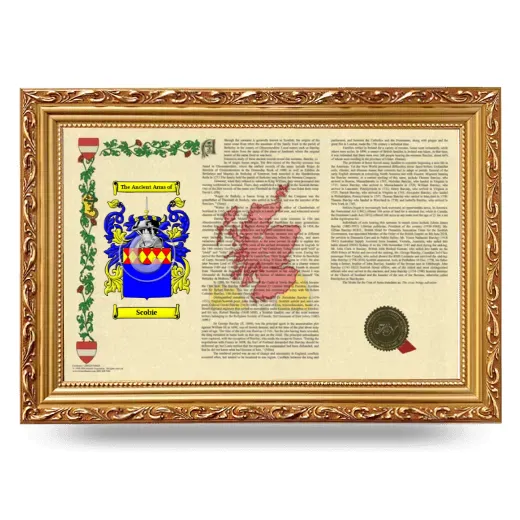 Scobie Armorial Landscape Framed - Gold