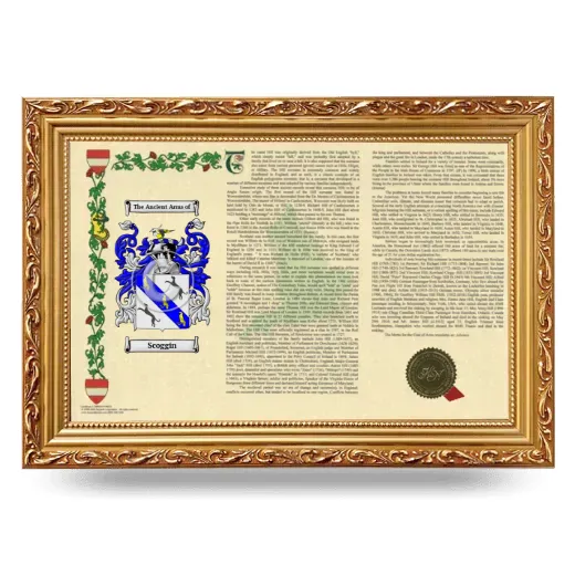 Scoggin Armorial Landscape Framed - Gold