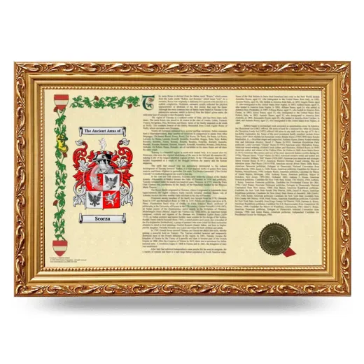 Scorza Armorial Landscape Framed - Gold