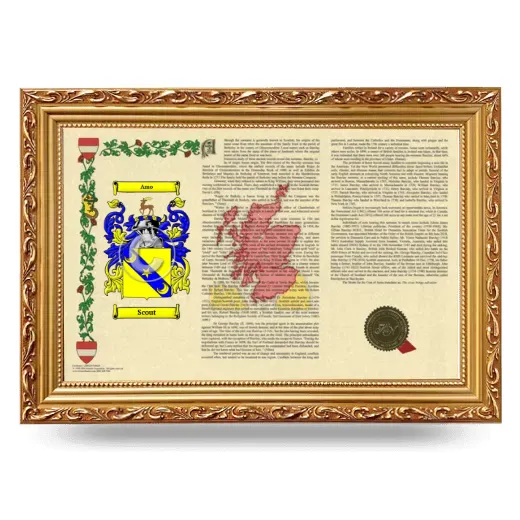 Scout Armorial Landscape Framed - Gold
