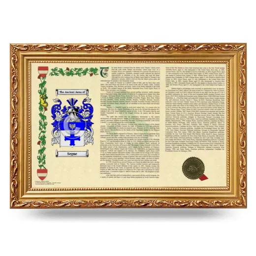 Segne Armorial Landscape Framed - Gold
