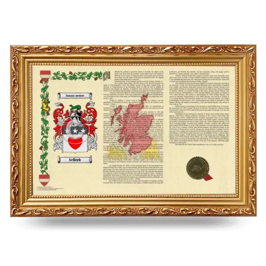 Selkirk Armorial Landscape Framed - Gold