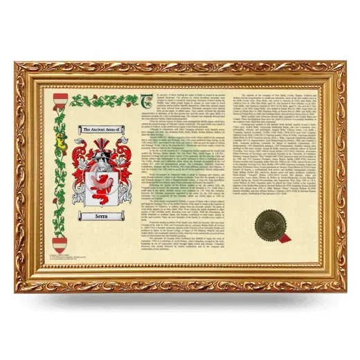 Serra Armorial Landscape Framed - Gold