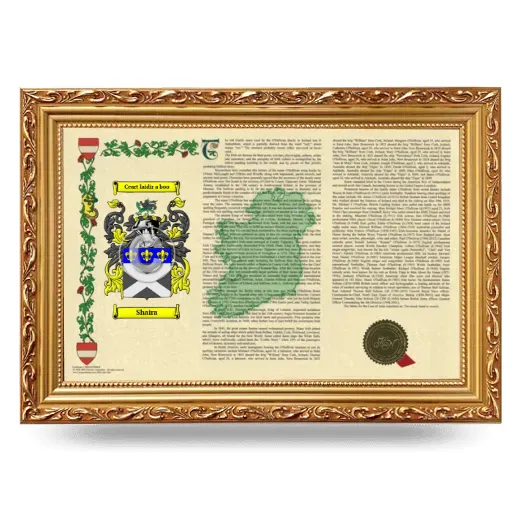 Shaira Armorial Landscape Framed - Gold