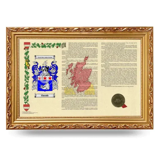Shandy Armorial Landscape Framed - Gold