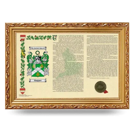 Shappee Armorial Landscape Framed - Gold