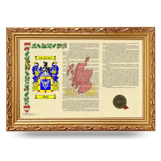 Sharp Armorial Landscape Framed - Gold