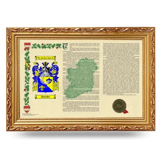 Sheesley Armorial Landscape Framed - Gold