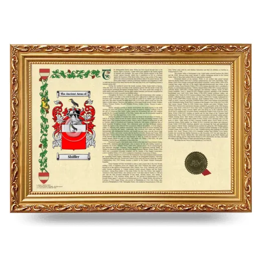 Shiffer Armorial Landscape Framed - Gold