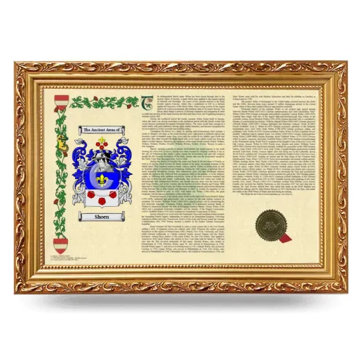 Shoen Armorial Landscape Framed - Gold