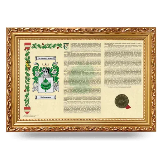 Siebmann Armorial Landscape Framed - Gold