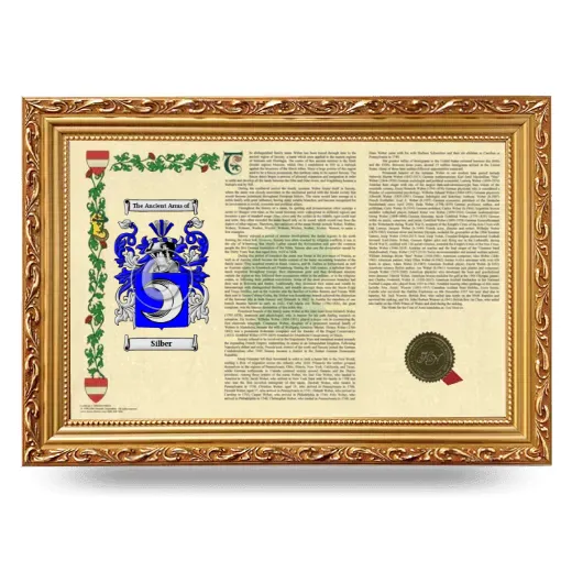 Silber Armorial Landscape Framed - Gold
