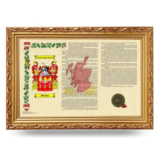 Skeenes Armorial Landscape Framed - Gold