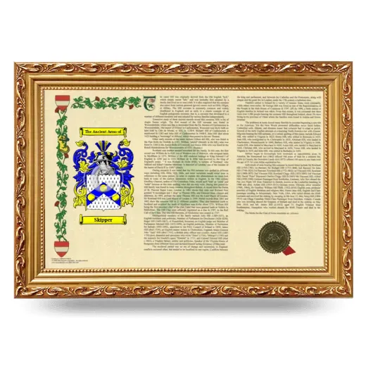 Skipper Armorial Landscape Framed - Gold