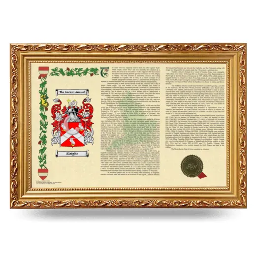 Sleight Armorial Landscape Framed - Gold