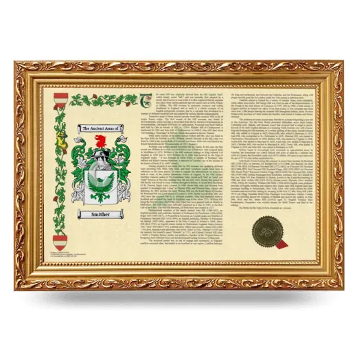Smither Armorial Landscape Framed - Gold