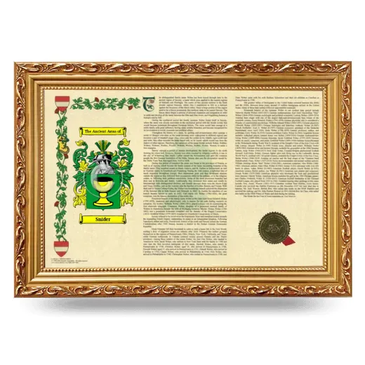Snider Armorial Landscape Framed - Gold