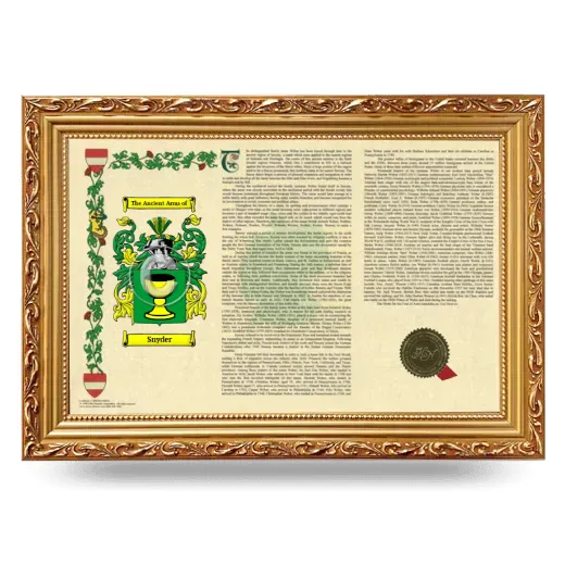 Snyder Armorial Landscape Framed - Gold