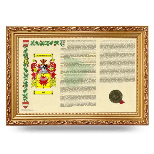 Sol Armorial Landscape Framed - Gold