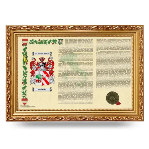 Sorbello Armorial Landscape Framed - Gold