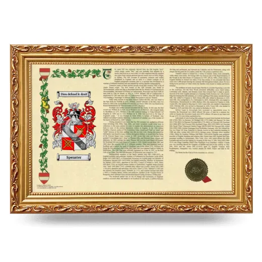 Spenster Armorial Landscape Framed - Gold