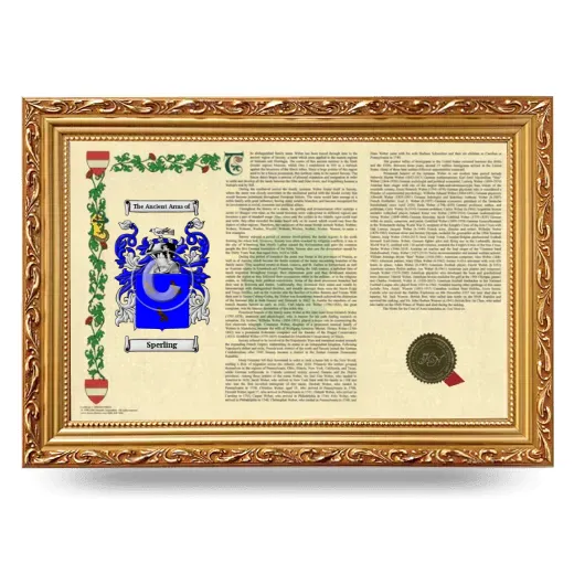 Sperling Armorial Landscape Framed - Gold