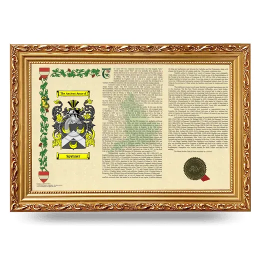 Spynner Armorial Landscape Framed - Gold