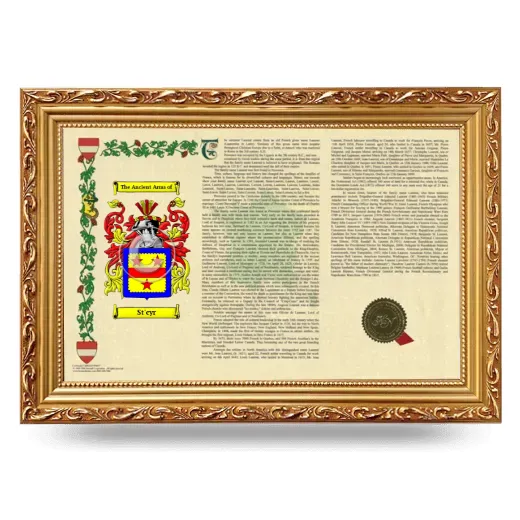 St'cyr Armorial Landscape Framed - Gold
