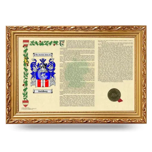Stahlberg Armorial Landscape Framed - Gold