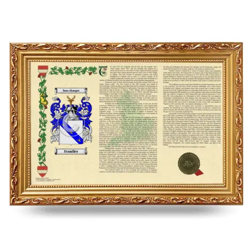Standley Armorial Landscape Framed - Gold