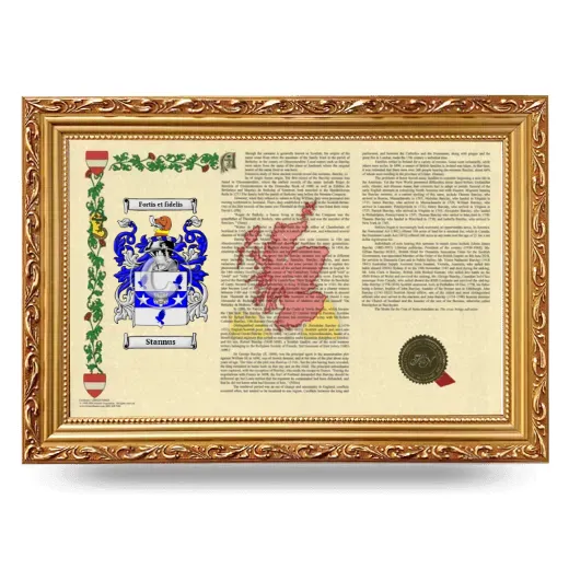 Stannus Armorial Landscape Framed - Gold