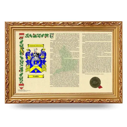 Starkly Armorial Landscape Framed - Gold