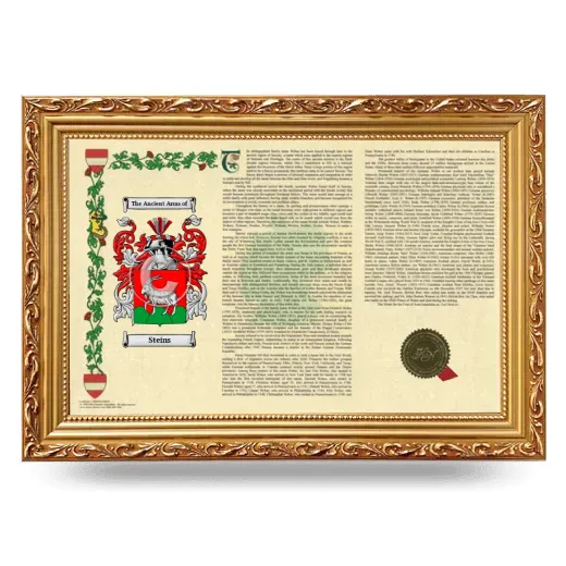 Steins Armorial Landscape Framed - Gold