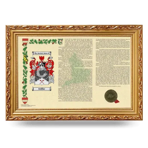 Stiffler Armorial Landscape Framed - Gold