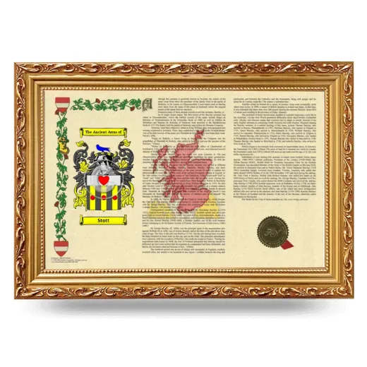 Stott Armorial Landscape Framed - Gold