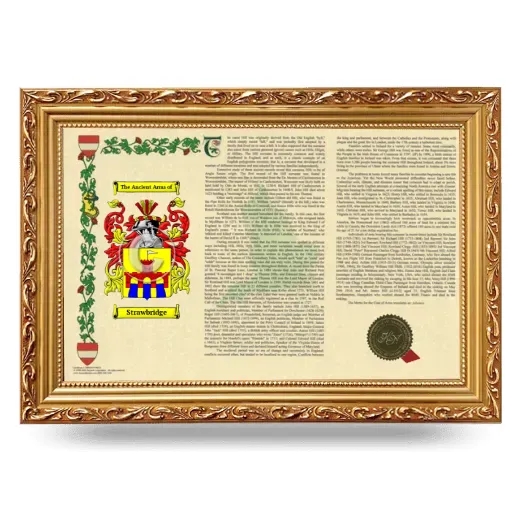 Strawbridge Armorial Landscape Framed - Gold