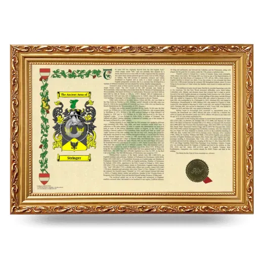 Stringer Armorial Landscape Framed - Gold