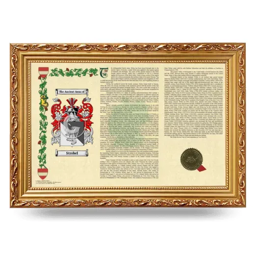 Strobel Armorial Landscape Framed - Gold