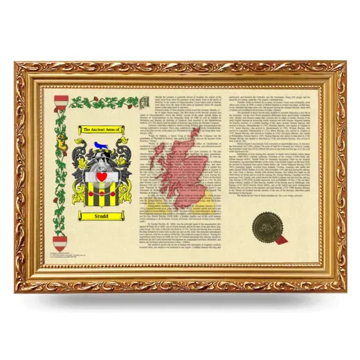 Studd Armorial Landscape Framed - Gold
