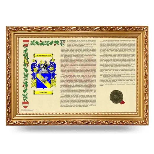 Svoboda Armorial Landscape Framed - Gold