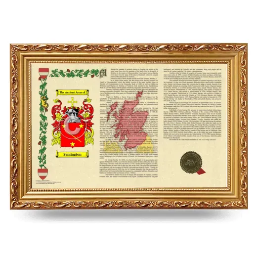 Symington Armorial Landscape Framed - Gold